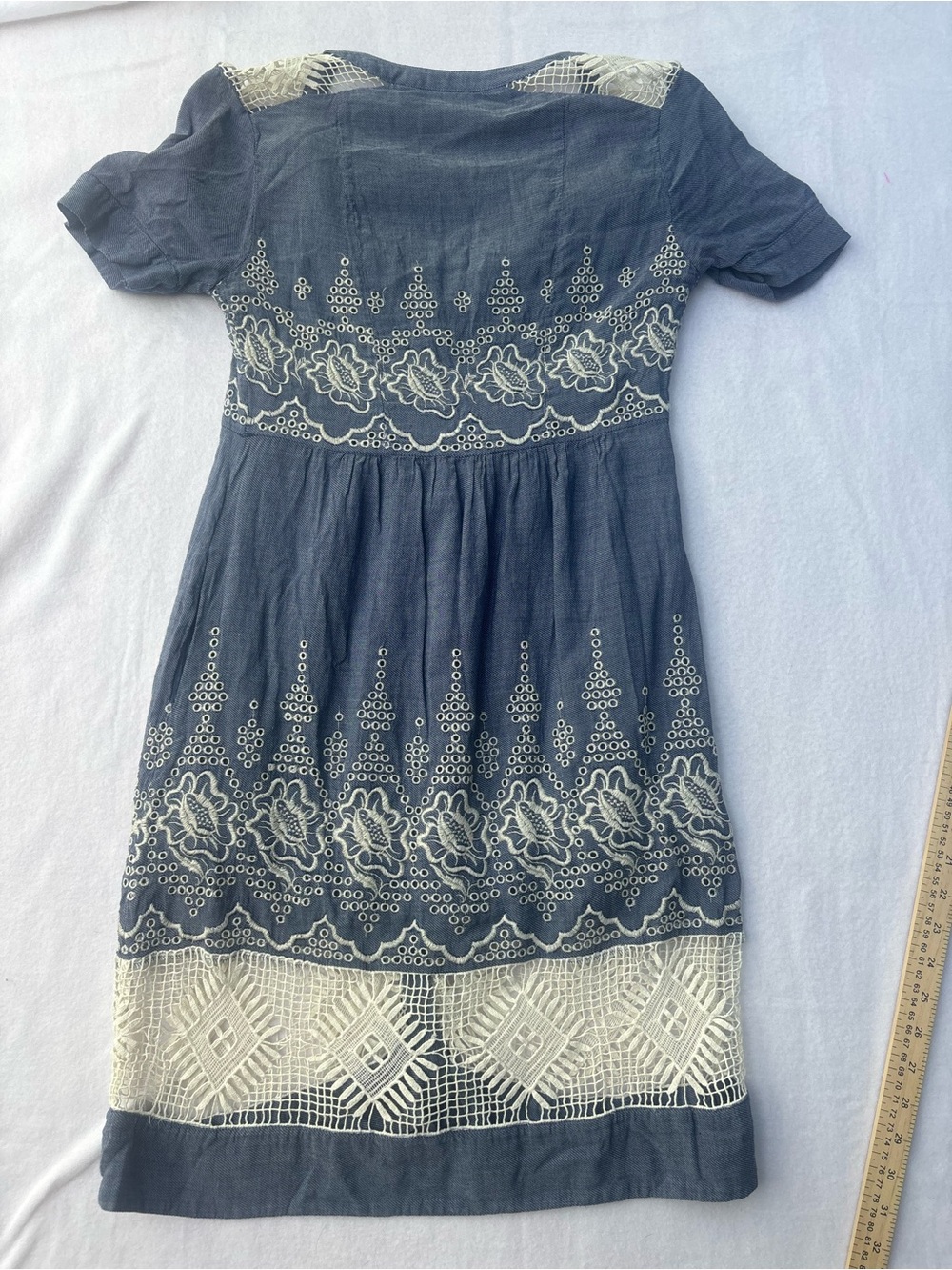 Anthropologie Moulinette Soeurs Lavender-Blue Embroidered Maxi Dress - Picture 7 of 13